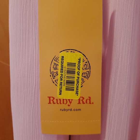 Ruby Rd long pink crepe skirt. Elastic waist. Lined. size M - Picture 4 of 5